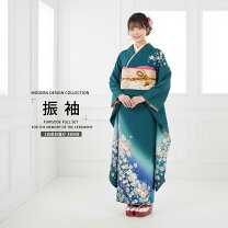 楽天市場】グリーン 緑（種類（着物）振袖）（着物セット｜和服 