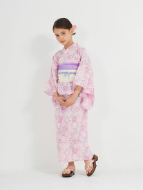 【クーポンで最大10%OFF! 8/17まで】2025年 夏 新柄入荷! ワンピースにもなる 2way 浴衣 帯2本 4点セット キッズ 子供 浴衣 浴衣ドレス 色柄豊富 子供服 選べる 10柄 110cm 120cm 130cm 140cm 150cm セパレート キャミ ワンピース 二部式 ベビー ゆめかわ ピンク