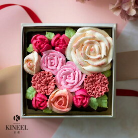 ギフト ケーキ Flower Cake Box（冷凍） KINEEL / 洋菓子 スイーツ チョコレートケーキ プレゼント お花 花 お花のケーキ 薔薇 ボックスケーキ 高級 お取り寄せ お祝い 贈り物 人気 誕生日 京都 最短翌日配送