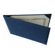 A4用 横型紺布表紙 1枚収納用 パット有 証書ファイル【賞状ホルダー 賞状ファイル ケース バインダー 賞…