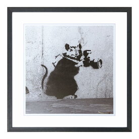 Banksy（バンクシー） Papa−rat−zzi アートポスター（フレーム付き） アートポスター ポスター フレーム ポスターフレーム フレーム付き インテリア 送料無料 バンクシー Bankcy ナチュラル シンプル 北欧 レトロ 西海岸 ミッドセ