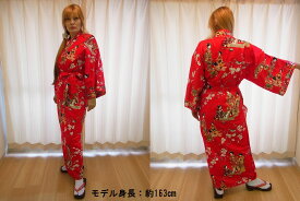 【日本のおみやげ】◆外国人向け着物【立姿】女性用（フリーサイズ）