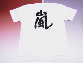 【日本のお土産】【日本のおみやげ】【ホームステイ おみやげ】【日本土産】（漢字・和柄）◆和風Tシャツ【嵐】大人用（M〜LL）白地 バックプリント