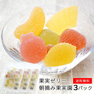 果実ゼリー詰合せ 朝摘み果実園パック(320g)【3パックセット】プチギフト【送料無料】※北海道・沖縄への発送は送料がかかります。【個包装】【ラッピング/熨斗対応不可】