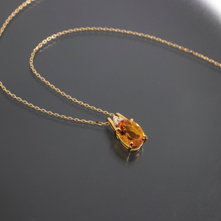 楽天市場】k18 シトリン ネックレス ペンダント ゴールド 18k 18金  
