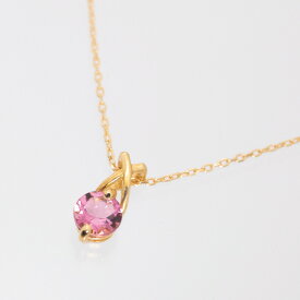 K18 ピンクトルマリン ネックレス ペンダント ゴールド イエローゴールド 金 ピンク 女性 ジュエリー かわいい おしゃれ 18k 18金 クロス デザイン 小さい プチ プチネックレス