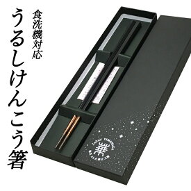 【ポイント3倍 期間限定】 ●華正工房 うるしけんこう箸 食洗機対応 五角 黒【C-42BOX】送料無料 19003