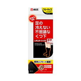 【郵送】桐灰 カイロ 足の冷えない 不思議な くつ下 レギュラー 厚手 ブラック フリーサイズ 1足 送料無料 06063