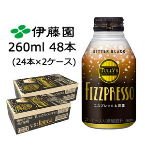 ɓ TULLY'S COFFEE FIZZPRESSO (tBYvb\) BITTER BLACK 260ml PET 48{ (24{×2P[X) GXvb\ Y_  43770