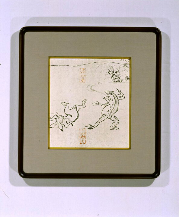 楽天市場】鳥獣戯画グッズ 色紙 複製 国宝 相撲 模写 レプリカ 絵画 