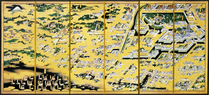 楽天市場】縮小屏風〈江戸図屏風〉 : 京都便利堂 楽天市場店