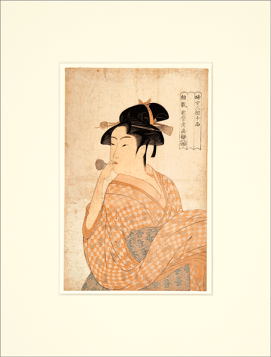 楽天市場】【中古】【書画】喜多川歌麿 婦女人相十品 煙管を