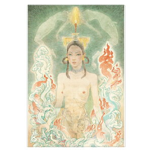 絵はがき ポストカード 山口晃 〈菊燈台 挿画〉 アートグッズ アート日本画