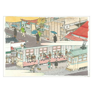 絵はがき ポストカード 山口晃 〈傘かしげ こぶし腰うかせ〉 アートグッズ アート日本画