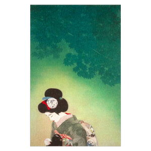 コロタイプ絵はがき〈季趣五題 なつはじめ 戯れ〉 北野恒富 BC-017