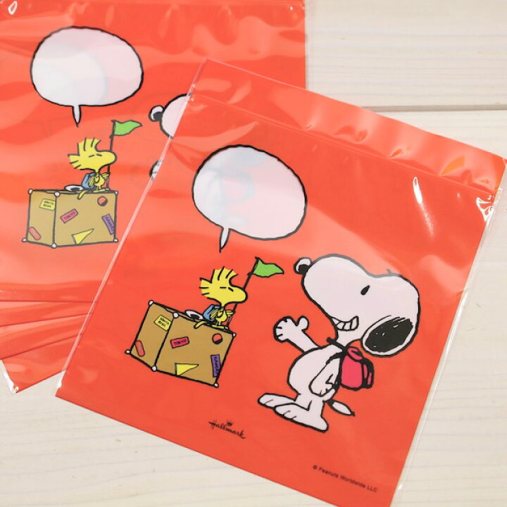 楽天市場 Peanuts ピーナッツ Snoopy スヌーピー 小物の保管やギフトラッピングに ジッパーバッグ5枚入odekake Collection お出かけコレクション レッド 吹き出しおでかけ 京都文具屋