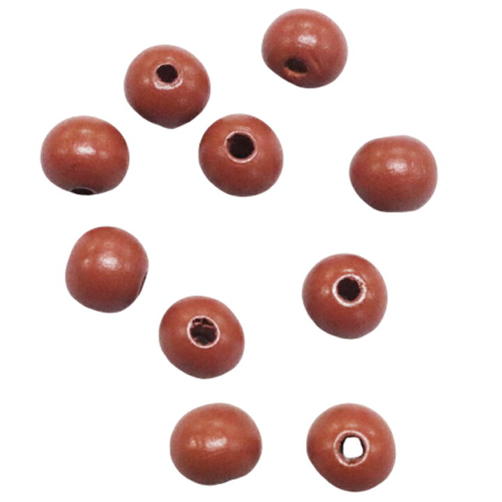楽天市場】ウッドビーズ 丸ビーズ 12mm【10個入】通し穴有り 木玉 