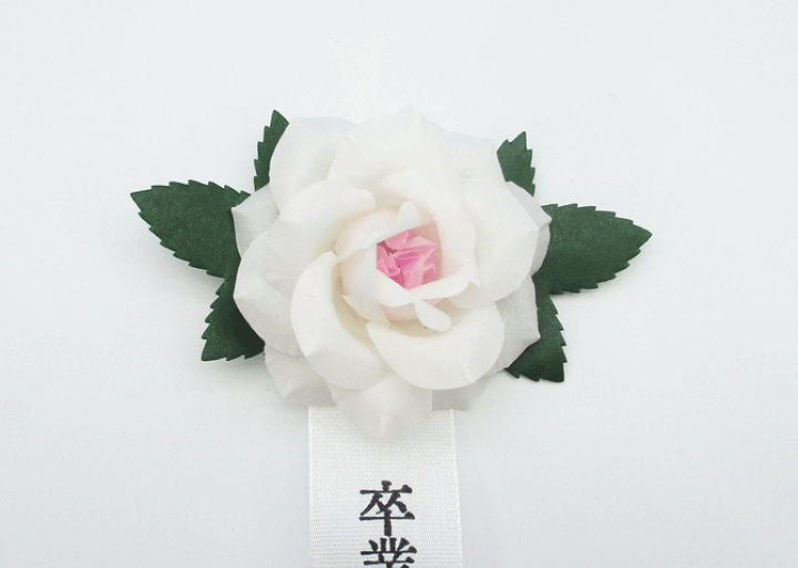 楽天市場 徽章リボン 胸花リボン サイズ 花径f55mm H140mm イベント 式典 卒業式 Boon Square 陽気な広場