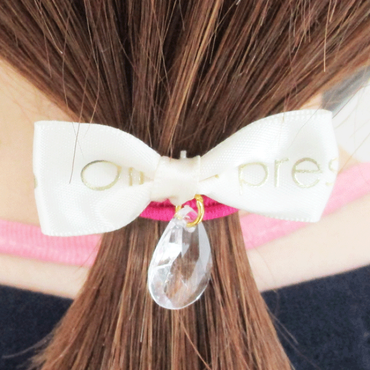 楽天市場】ヘアゴム キッズ ヘアアクセサリー【リボン/しずくストーン