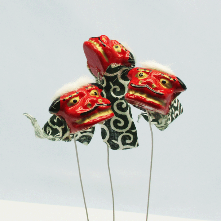 楽天市場】獅子舞【Aタイプ】【全長約19.5cm】【1本入】お正月飾り