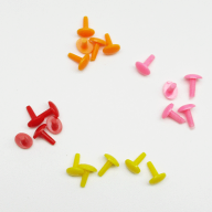 【目玉】【鼻】差込型　楕円形ボタン【A8mm】単色【6個入】【ソリッドアイ】【手芸材料】あみぐるみ/羊毛…