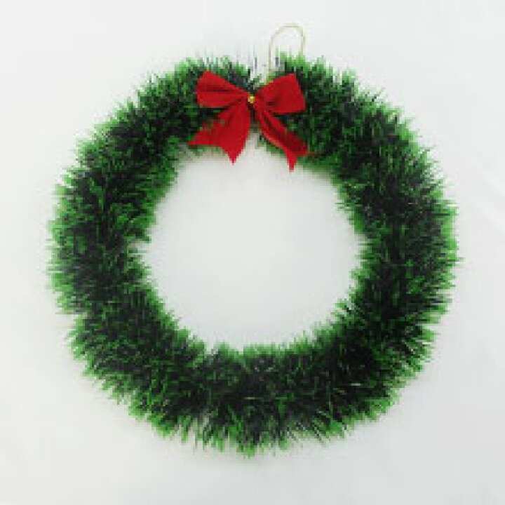楽天市場 リース モールリース 直径約 ｃｍ カラー グリーン グリーン 1個 クリスマスグッズ 玄関飾り イベント 装飾に Boon Square 陽気な広場