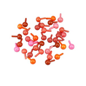 (丸形)手芸 目 さし目  直径約9mm(単色 6個入)さし鼻 ハナ 目玉 ソリッドアイ  ぬいぐるみ 人形  手芸材料