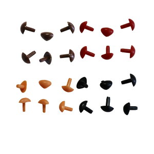 手芸 鼻 さし鼻 (Dハナ)9mm(単色:6個入) ぬいぐるみ ノーズ 羊毛フェルト 人形 サシ鼻 アニマルノーズ さし目 手芸材料