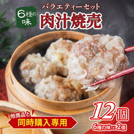 ※同時購入専用※【楽天ランキング受賞商品詰合せ】肉汁 ジャンボ 焼売 6種の味入り セット ！人気の しゅうまい 6種類全ての味を楽しめます！ （肉汁焼売・塩・えび・XO醤油・だし・超肉汁）各味2個の計12個入 送料無料 シュウマイ ギフト 惣菜 中華 点心 グルメ 食品 冷凍