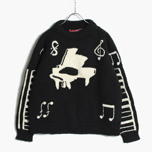 Leh [ Y gbvX jbg nhChjbg mE[jbg jbg vI[o[ 23AW TCYM-L ubN/ PIANO KNIT SWEATER -BLACK-