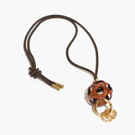 Satou サトウ メンズ アクセサリー ネックレス キーネックレス 竹細工 伝統工芸 23AW ブラウン/茶 take necklace -BROWN-