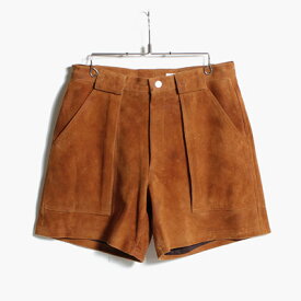 SEVEN BY SEVEN セブンバイセブン メンズ ボトムス パンツ ショートパンツ レザーショーツ サイズM ブラウン/茶 W POCKET SUEDE LEATHER SHORT PANTS -CAMEL-