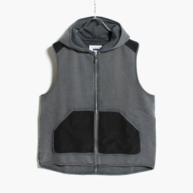 co,com wear. シーオーシーオーエムウェア フードベスト メンズ トップス スウェットベスト サイズM-L ブラック/黒 SWEAT HOODIE VEST #GARMENT DYE -BLACK-