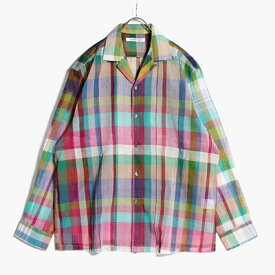 SEVEN BY SEVEN セブンバイセブン チェックシャツ メンズ トップス シアー サイズM OPEN COLLAR SHEER SH L/S Handwoven Madras check size:M -ASST TYPE:A-