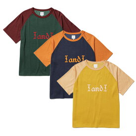 Sasquatchfabrix. サスクワァッチファブリックス ラグランTシャツ メンズ トップス 半袖 ネイビー/イエロー/グリーン "I and I" 2TONE H/S T-SHIRT -3.COLOR-