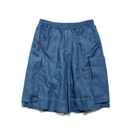 Sasquatchfabrix. サスクワァッチファブリックス カーゴショーツ メンズ ボトムス ショートパンツ ブルー/青 FULL FLAP DENIM CARGO SHORTS -INDIGO BLUE-