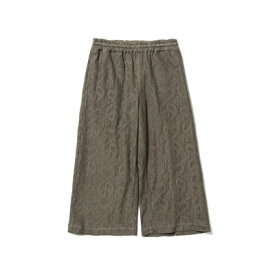 Sasquatchfabrix. サスクワァッチファブリックス クロップド丈パンツ メンズ ボトムス 七分丈 カーキ "LOVE & PEACE" LACE REVERSIBLE PANTS -OLIVE-