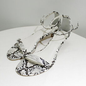 ATELIER BRUGGE アトリエブルージュ ストラップサンダル レディース シューズ ローヒール パイソン柄 23.5-24.5cm FLUFFY STRAP SANDALS -ANIMAL-