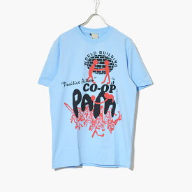 Perks And Mini パークスアンドミニ メンズ グラフィックTシャツ 半袖 M/Lサイズ トップス プリントT ストリート ブルー CO-OP SS TEE -BLUEMIST-