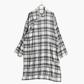 ANEI アーネイ オールインワンシャツ メンズ トップス ノーカラーシャツ シャツコート サイズ2 チェック YANYAN A.I.O PLAID -NATURAL PLAID-