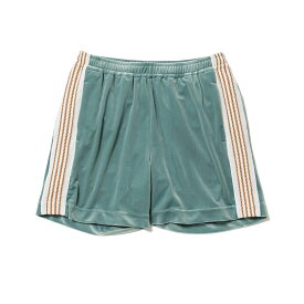 Sasquatchfabrix. サスクワァッチファブリックス ベロアショーツ M/Lサイズ ボトムス レーステープ刺繍 グリーン LACE TAPE VELOUR SHORTS -BLUE GREEN-