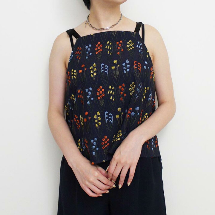 楽天市場】ロキト LOKITHO トップス キャミソール 刺繍 花柄 シアー 