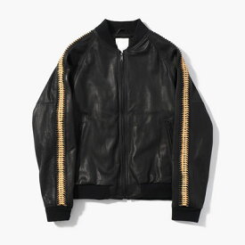 whowhat フーワット レザージャケット トラックジャケット 長袖 Mサイズ LEATHER SHARK JACKET -BLACK-