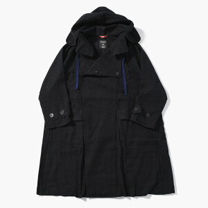 Leh ���[ �I�[�o�[�R�[�g �����O�R�[�g �t�[�h�R�[�g ���� �T�C�YM/L OVER COAT -NAVY-