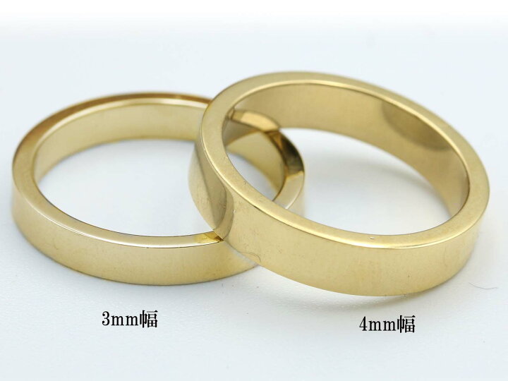 楽天市場】K18平打ち 結婚指輪 マリッジリング 18金平打ち ペアリング 