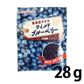 サンライズ ワイルドブルーベリー 28g ドライフルーツ 小袋 正栄食品 チャック付き アメリカ産　酸味料・香料不使用