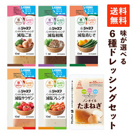 【送料無料】 味が選べる ノンオイルドレッシング セット ×6種類 減塩ドレッシング ノンオイル 減塩調味料 塩分控えめ 低カロリー 小袋 使い切り 小分け ダイエット 減塩ドレッシング カロリーオフ