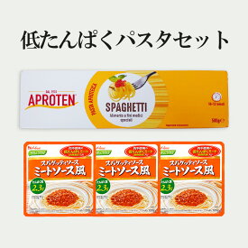 低たんぱく パスタセット 低たんぱく食品 腎臓病食 減塩 レトルト 低タンパク麺 低たんぱく麺 やさしくラクケア ハウス食品 パスタソース スパゲッティソース レトルト食品