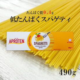 たんぱく調整 スパゲッティタイプ 1袋（490g） 低たんぱく食品 低たんぱく パスタ 低タンパク 減塩 スパゲティ 腎臓病食 アプロテン