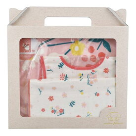 ギフトセット(おくるみ・スタイ・ハンドタオル) FLOWER YUG5001 綿 日本製 お花 フラワー かわいい ベビー キッズ 女の子